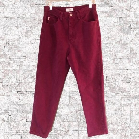 jeans with triangle logo